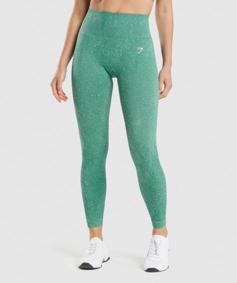 Women's Gymshark Adapt Fleck Seamless Leggings Green | NZ 7IRYMB